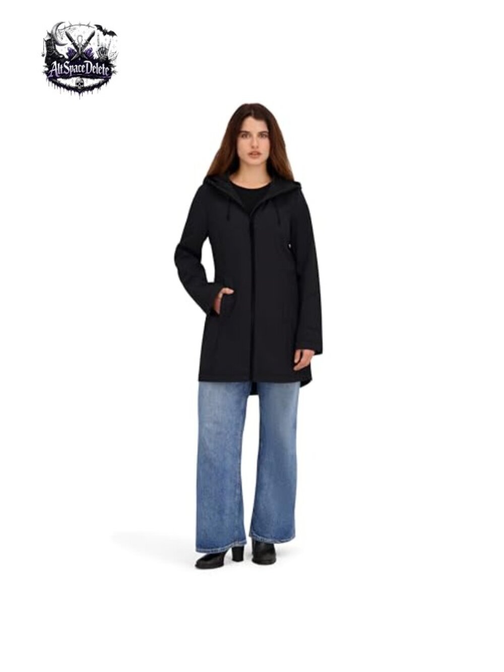 Lightweight Water-Resistant Bonded Rain Coat Anorak with Back Cinch